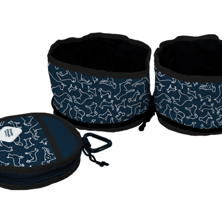 Double Zippered Travel Dog Bowls