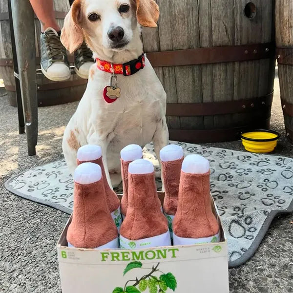 Beer Bottle Dog Toy | Yappy Hour Plush Toy | PrideBites Beer Bottle Dog Toy | Yappy Hour Plush Toy | PrideBites