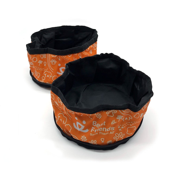 Double Zippered Travel Dog Bowls